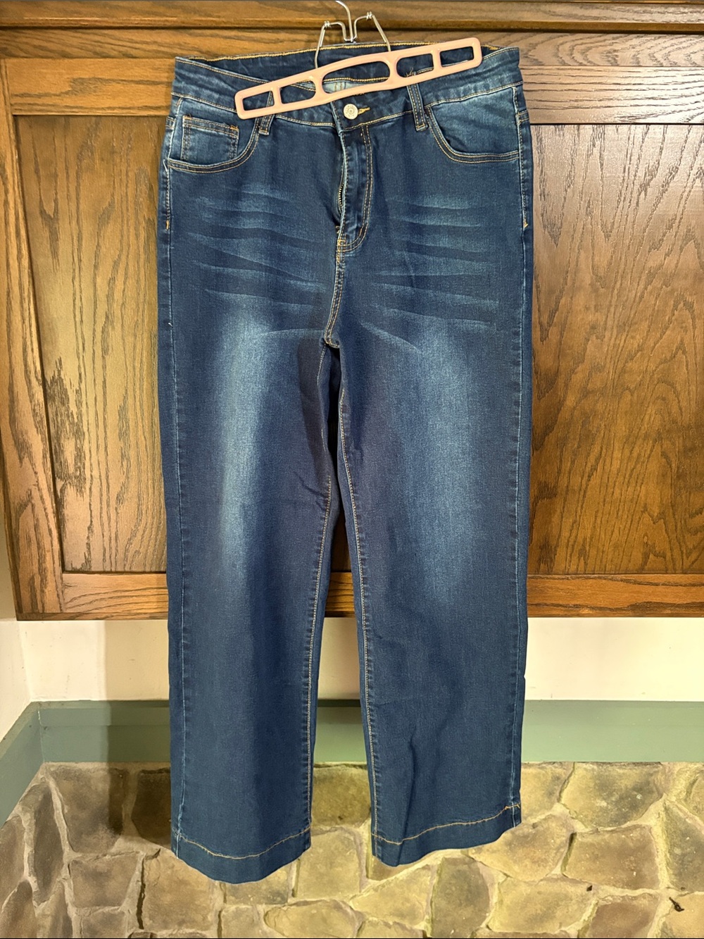 Women's Straight-Leg Jeans in Dark Blue